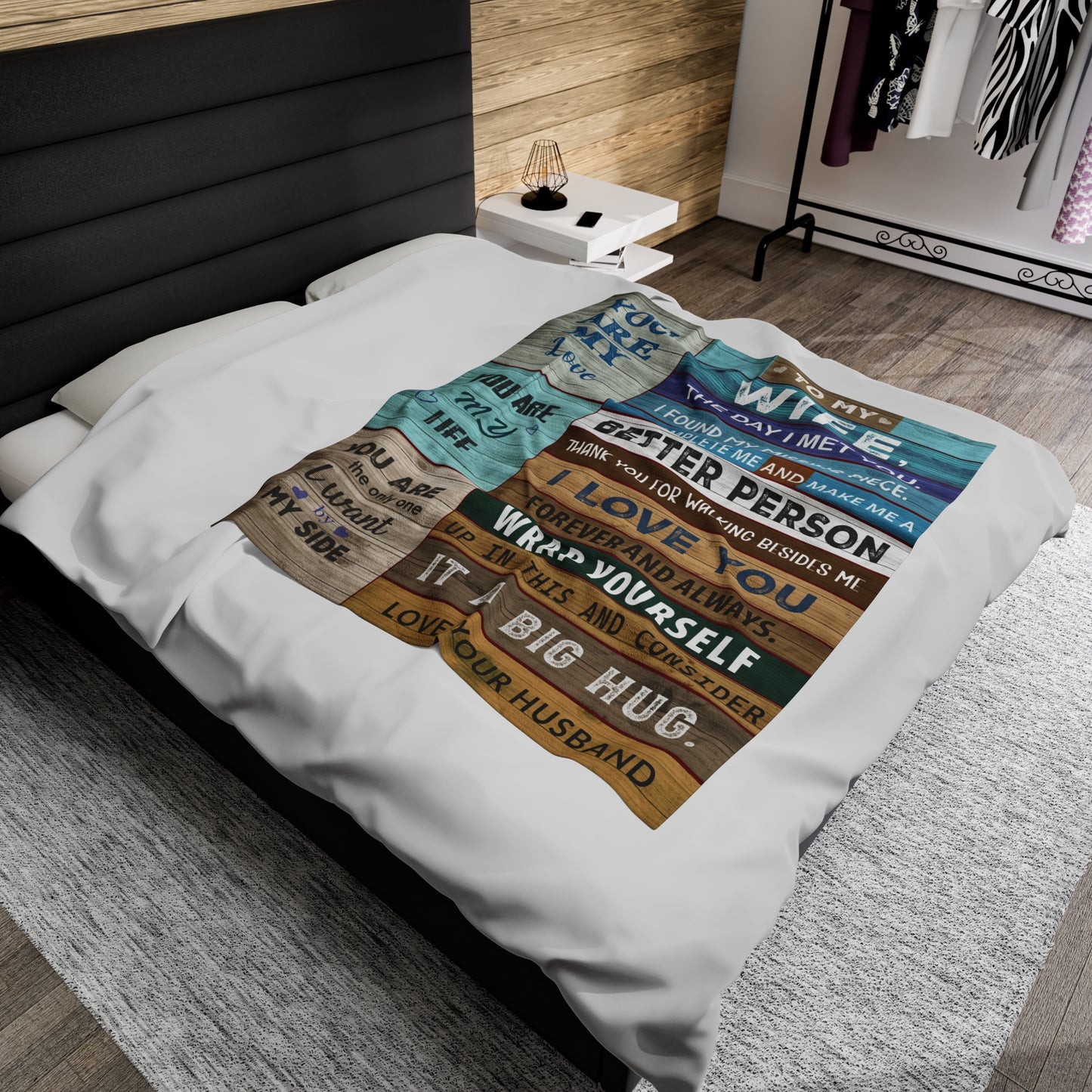 To My Wife | Velveteen Plush Blanket