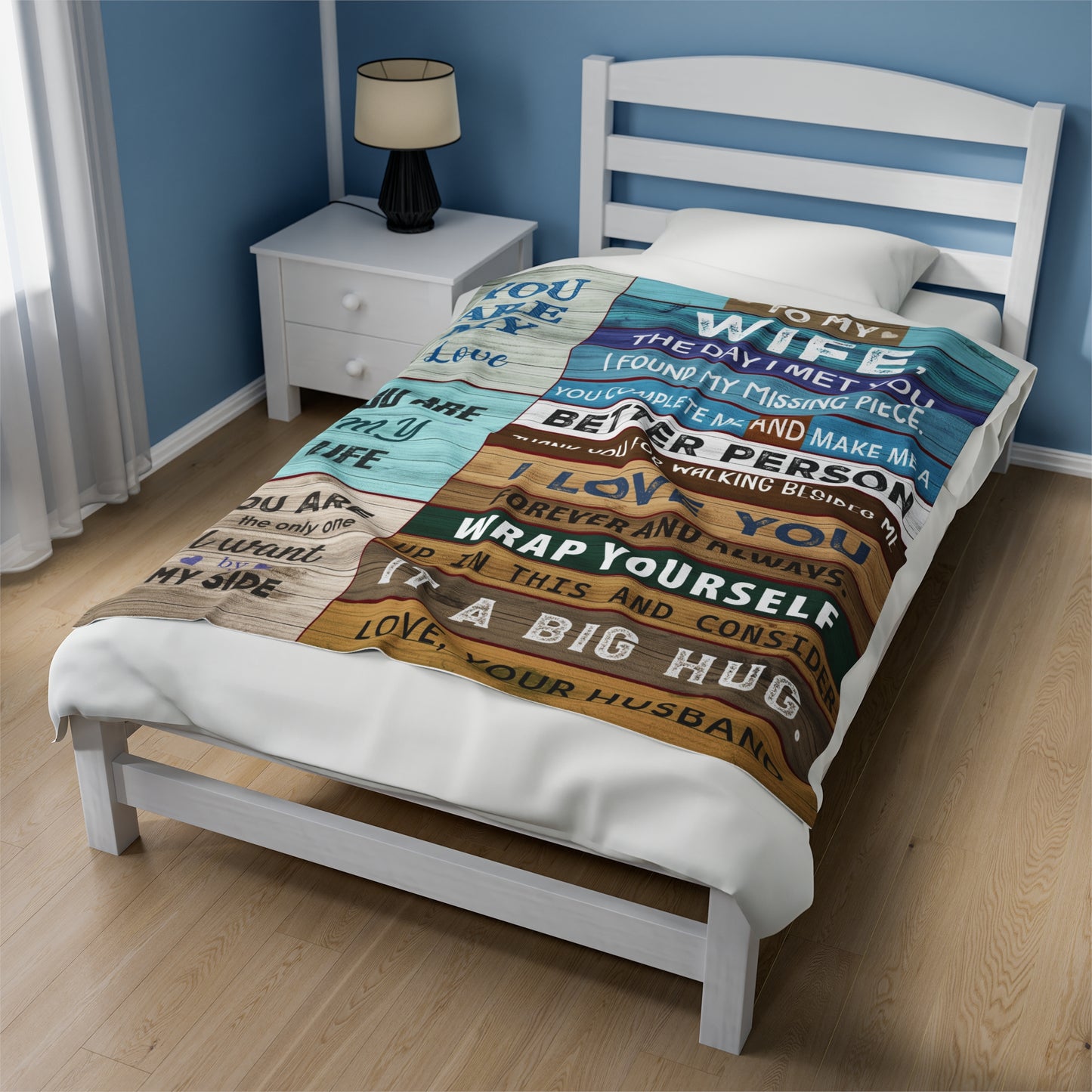 To My Wife | Velveteen Plush Blanket