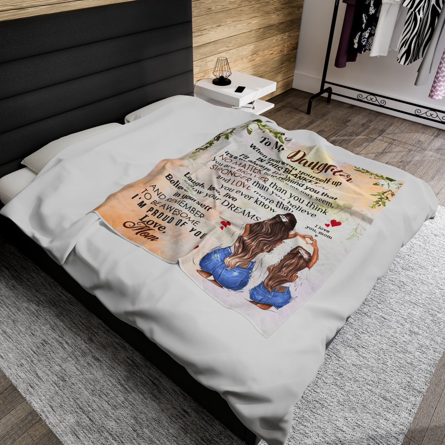 To My Daughter | Velveteen Plush Blanket