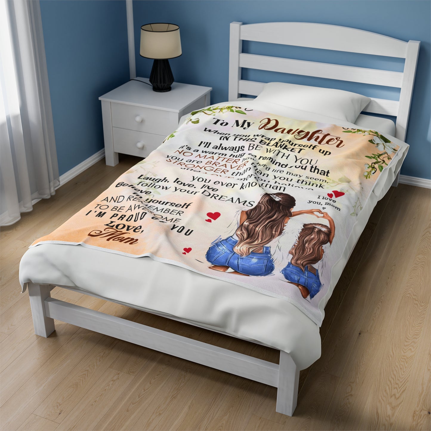 To My Daughter | Velveteen Plush Blanket