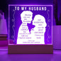 To My Husband | Printed Square Acrylic Plaque