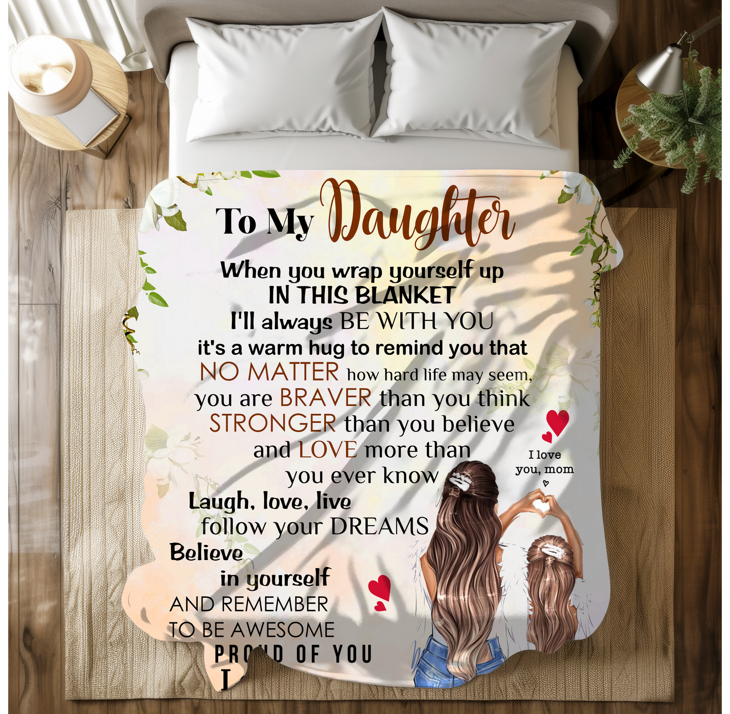 To My Daughter | Velveteen Plush Blanket