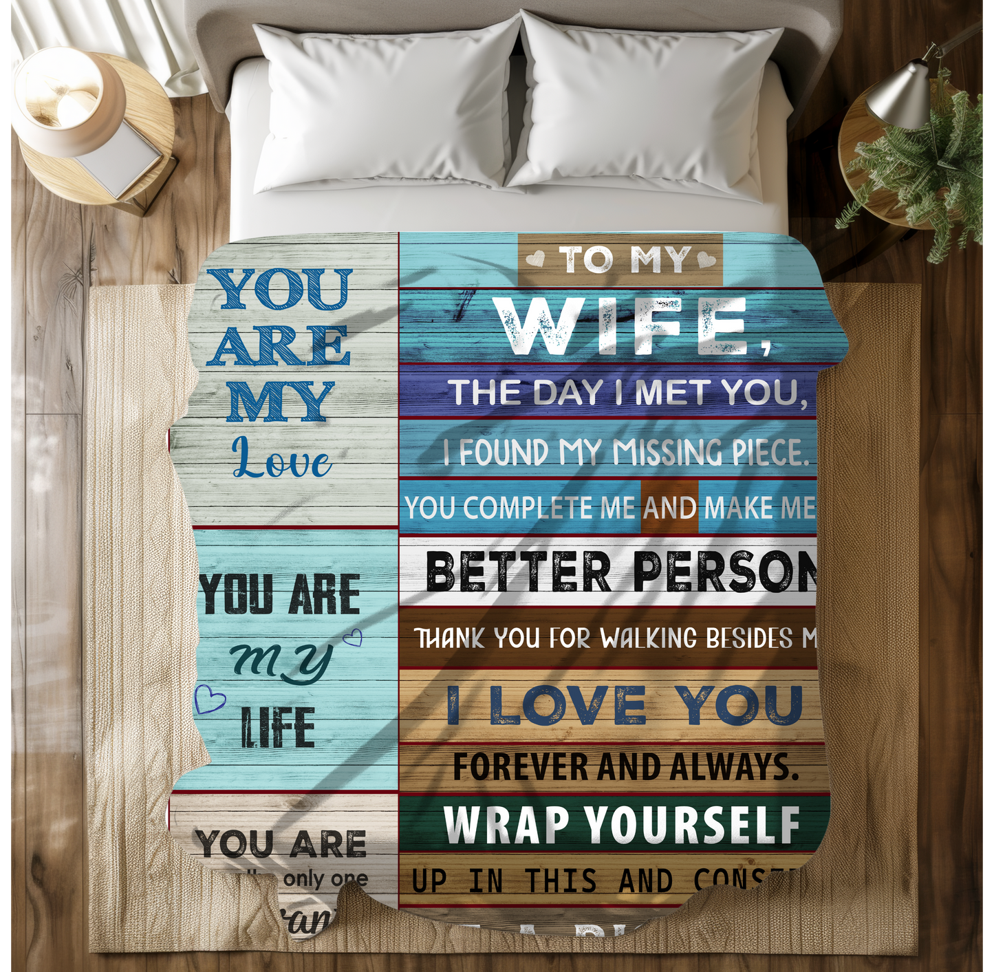 To My Wife | Velveteen Plush Blanket
