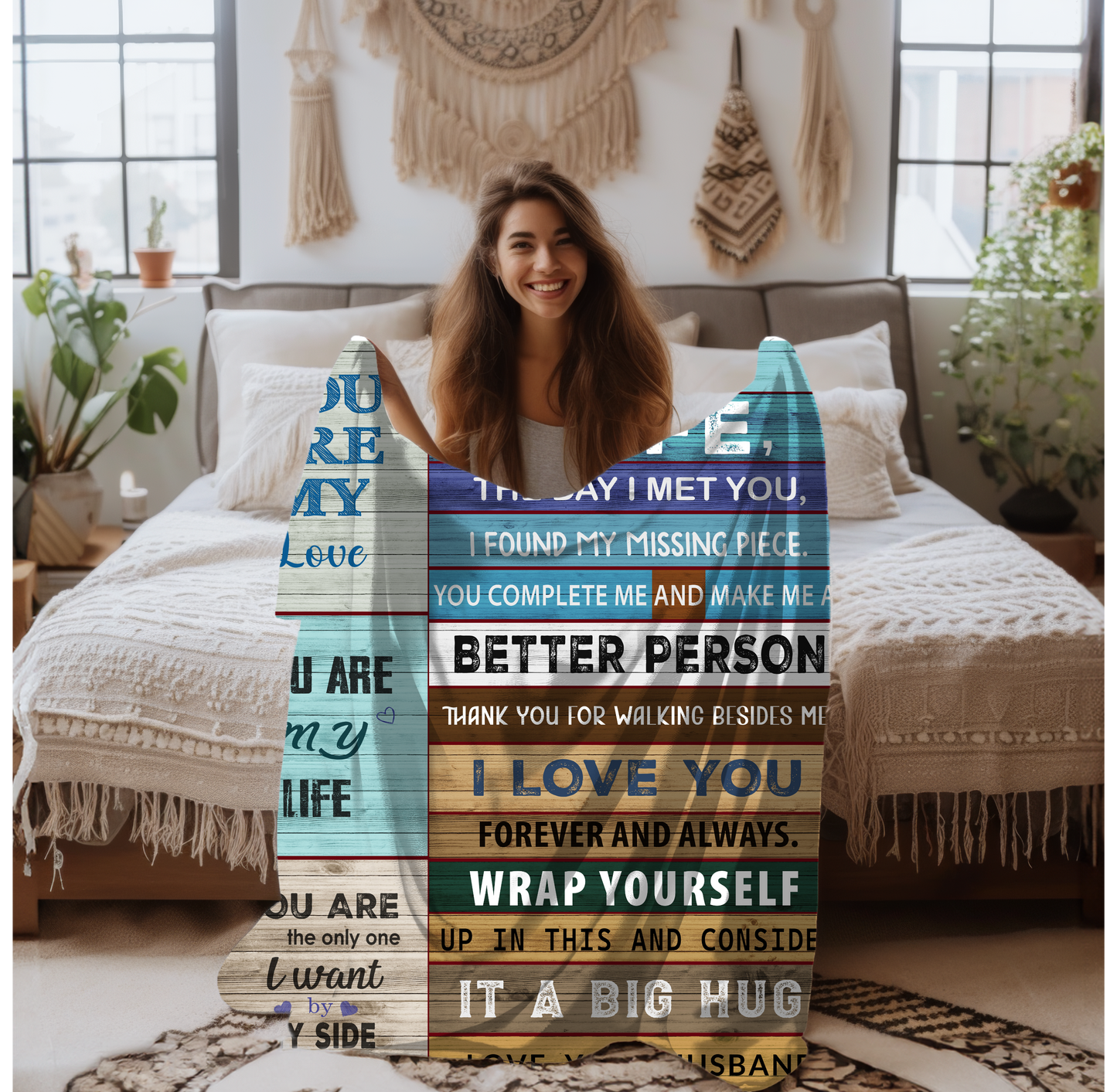To My Wife | Velveteen Plush Blanket
